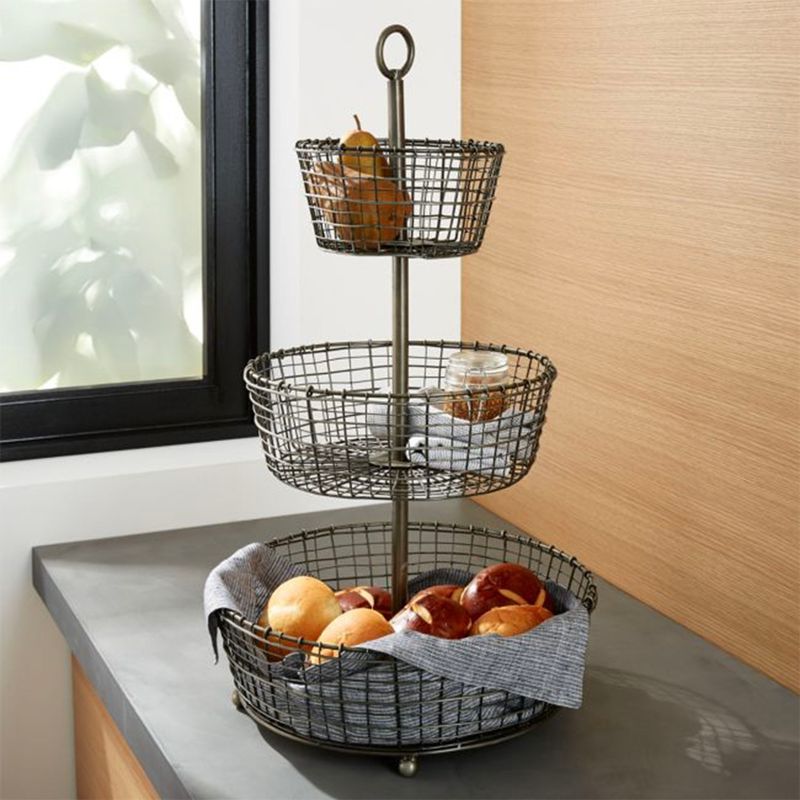CRATE & BARREL - Frutero Bendt 3 Niveles Crate&Barrel