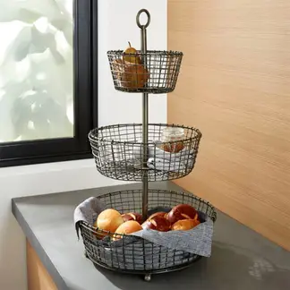 CRATE & BARREL - Frutero Bendt 3 Niveles Crate&Barrel
