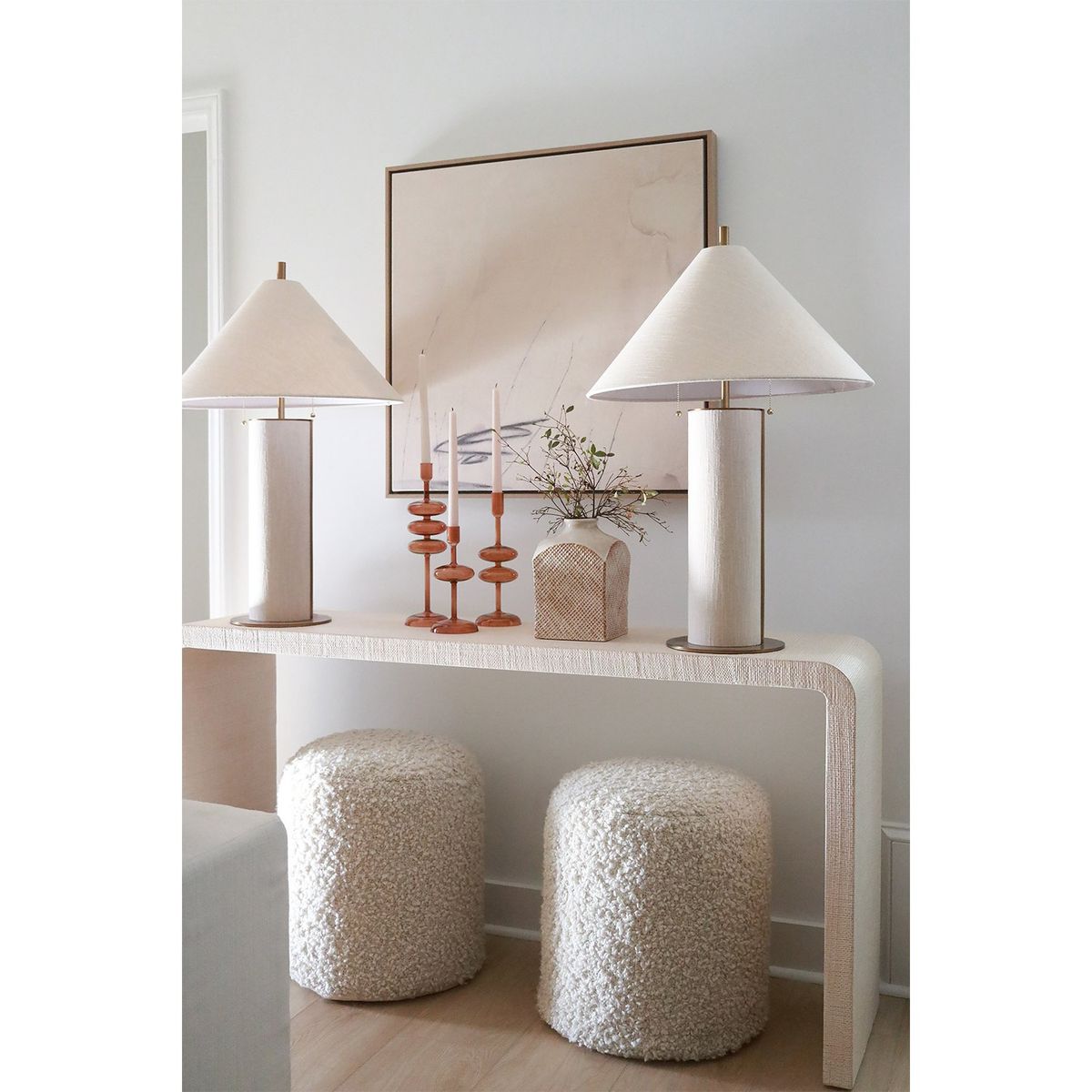 CRATE & BARREL - Jarrón Nikko cuadrado ceramica 23cm Crate & Barrel