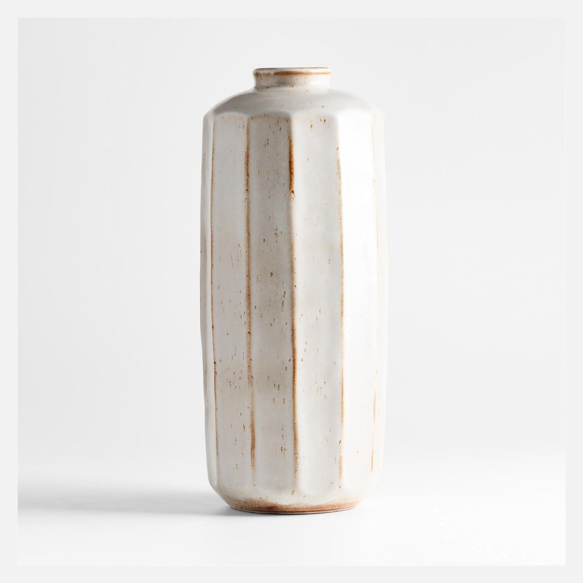 CRATE & BARREL - Jarrón Nikko botella ceramica 43cm Crate & Barrel