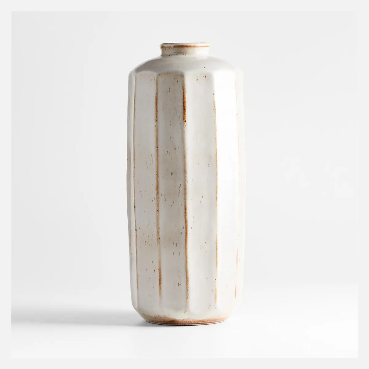 CRATE & BARREL - Jarrón Nikko botella ceramica 43cm Crate & Barrel