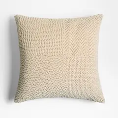 CRATE & BARREL - Funda Cojín Sashiko 50x50Cm Beige