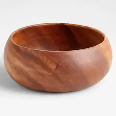 CRATE & BARREL - Tondo Acacia Bowl 8 5