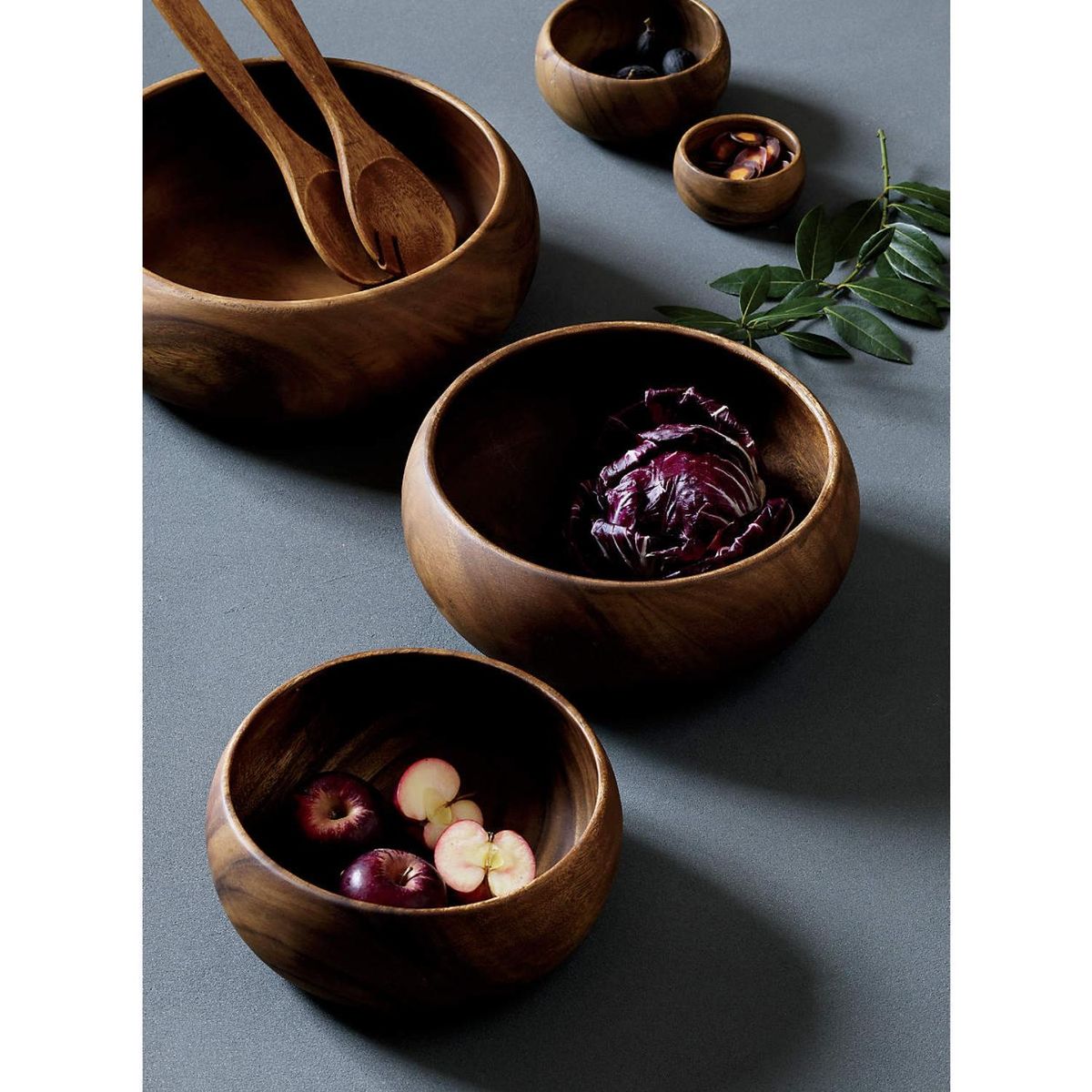 CRATE & BARREL - Tondo Acacia Bowl 8 5