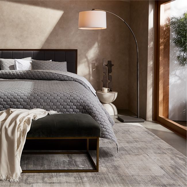 CRATE & BARREL - Alfombra Tottori Gris Crate & Barrel