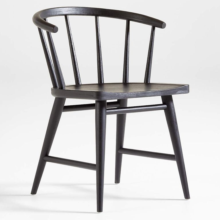 CRATE & BARREL Silla De Comedor Pali Madera Negra