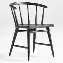 CRATE & BARREL - Silla De Comedor Pali Madera Negra
