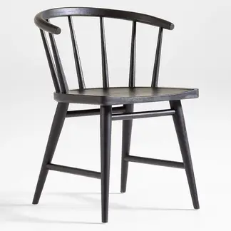 CRATE & BARREL - Silla De Comedor Pali Madera Negra