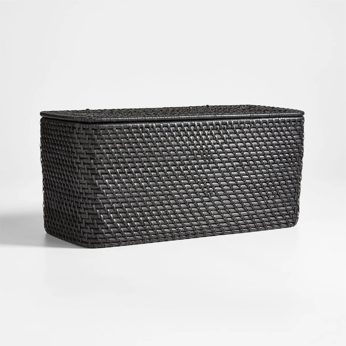 CRATE & BARREL - Canasto Sedona Con Tapa Crate & Barrel