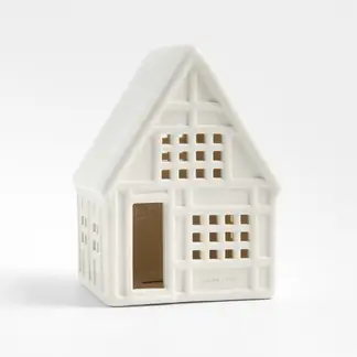 CRATE & BARREL - Taberna Navideña Cerámica 13 Cm