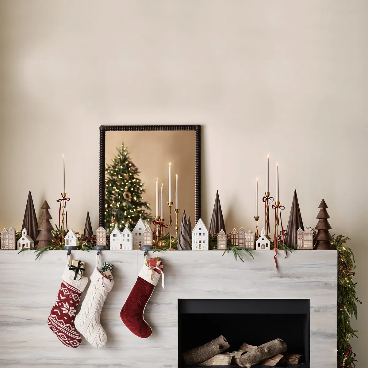 CRATE & BARREL - Taberna Navideña Cerámica 13 Cm Crate & Barrel