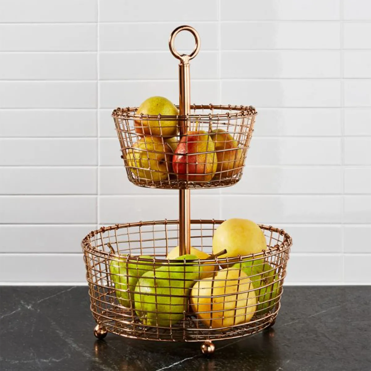 CRATE & BARREL - Frutero Bendt 2 Niveles Crate&Barrel
