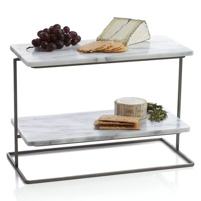 CRATE & BARREL - Fuente 2 Niveles De Marmol Rigsby Crate & Barrel