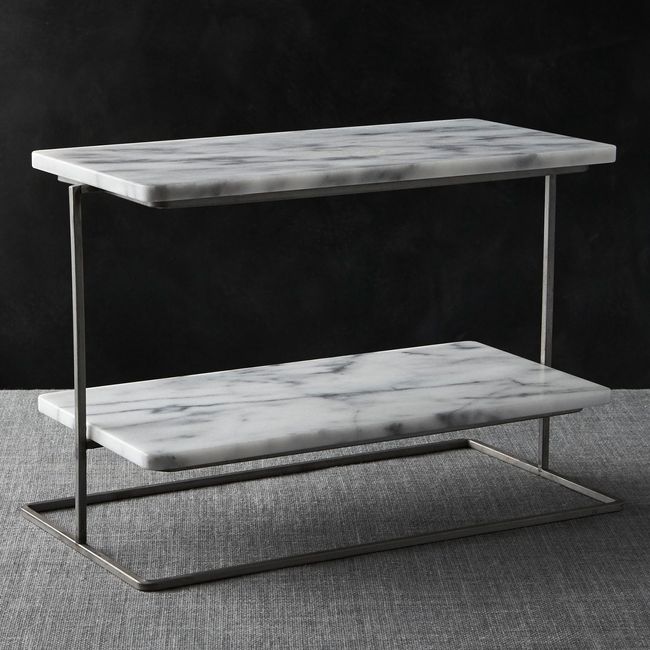 CRATE & BARREL - Fuente 2 Niveles De Marmol Rigsby Crate & Barrel