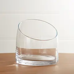 CRATE & BARREL - Florero Slant Vidrio Crate&Barrel