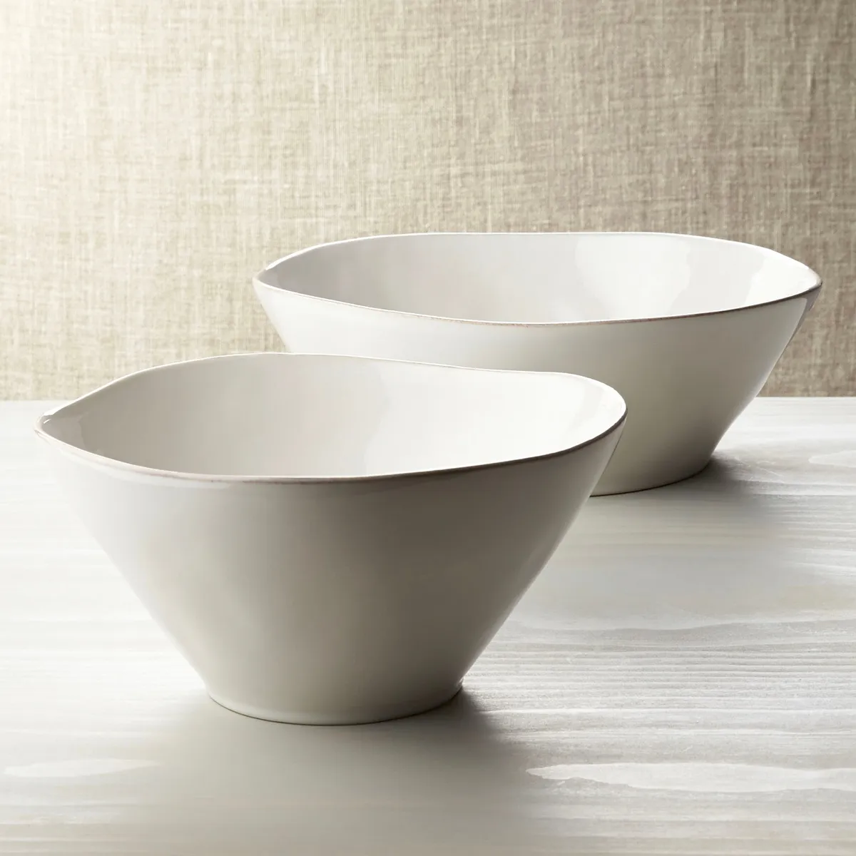 CRATE & BARREL - Bowl de Servir Marin Blanco Grande Crate & Barrel