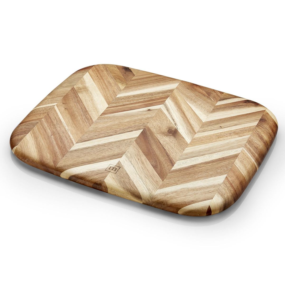 CRATE & BARREL - Tabla De Picar Herringbone de Madera Mediana