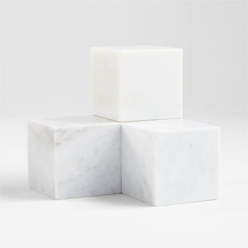 CRATE & BARREL - Soporte Libros Mediano Pilar Marmol Sain Crate & Barrel