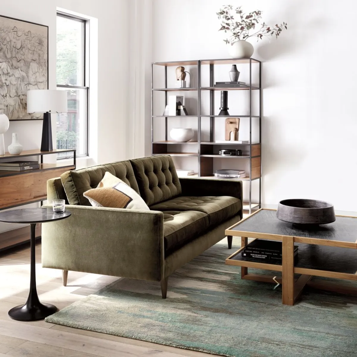 CRATE & BARREL - Bowl Centro Mesa Madera Negra Katin Crate & Barrel