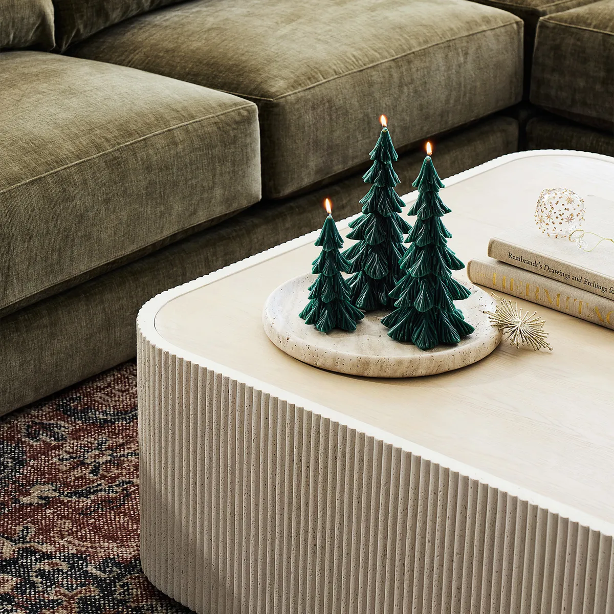 CRATE & BARREL - Vela Pino Navidad 25 Cm Crate & Barrel