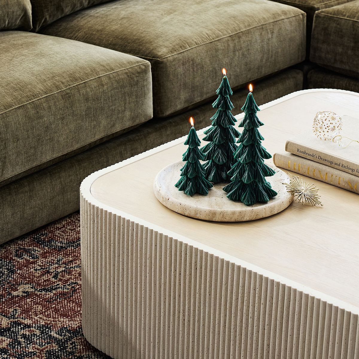 CRATE & BARREL - Vela Pino Navidad 25 Cm Crate & Barrel