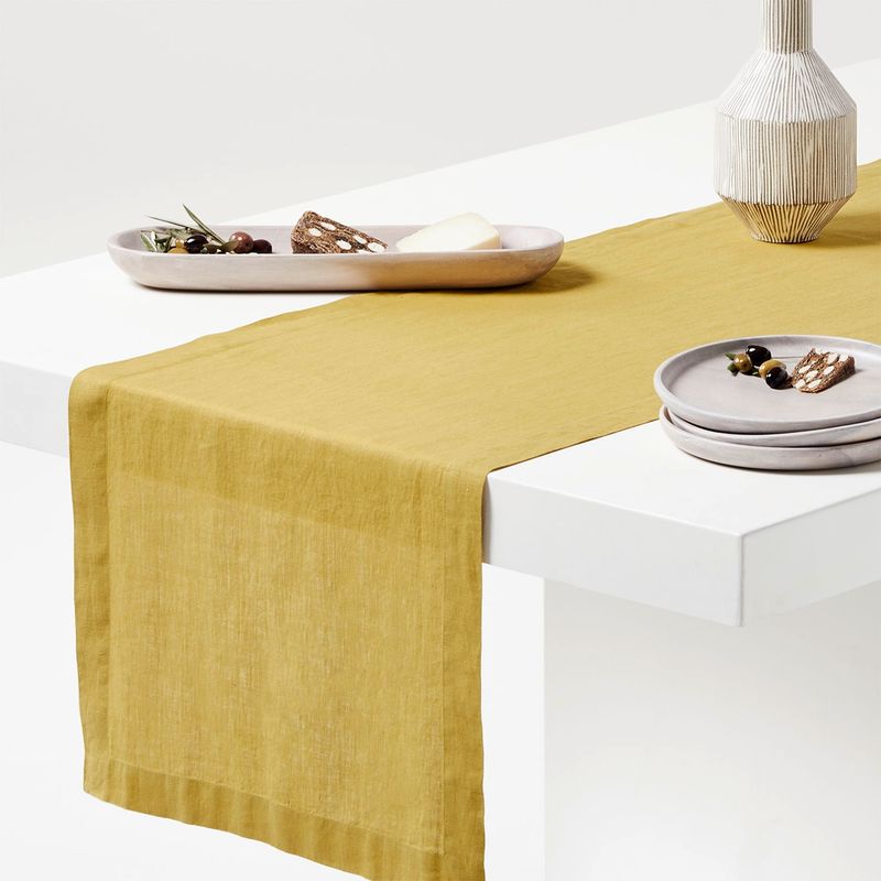 CRATE & BARREL - Camino Mesa Lino Marin Crate&Barrel