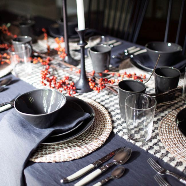 CRATE & BARREL - Servilleta Lino Marin 56X56 Cm Crate&Barrel