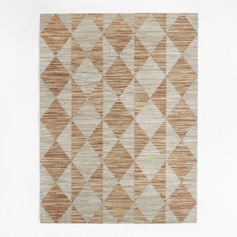 CRATE & BARREL - Alfombra Toulon Rombos Beige Crate & Barrel