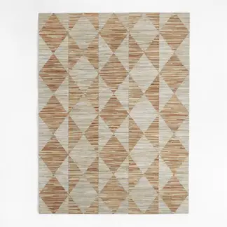 CRATE & BARREL - Alfombra Toulon Rombos Beige
