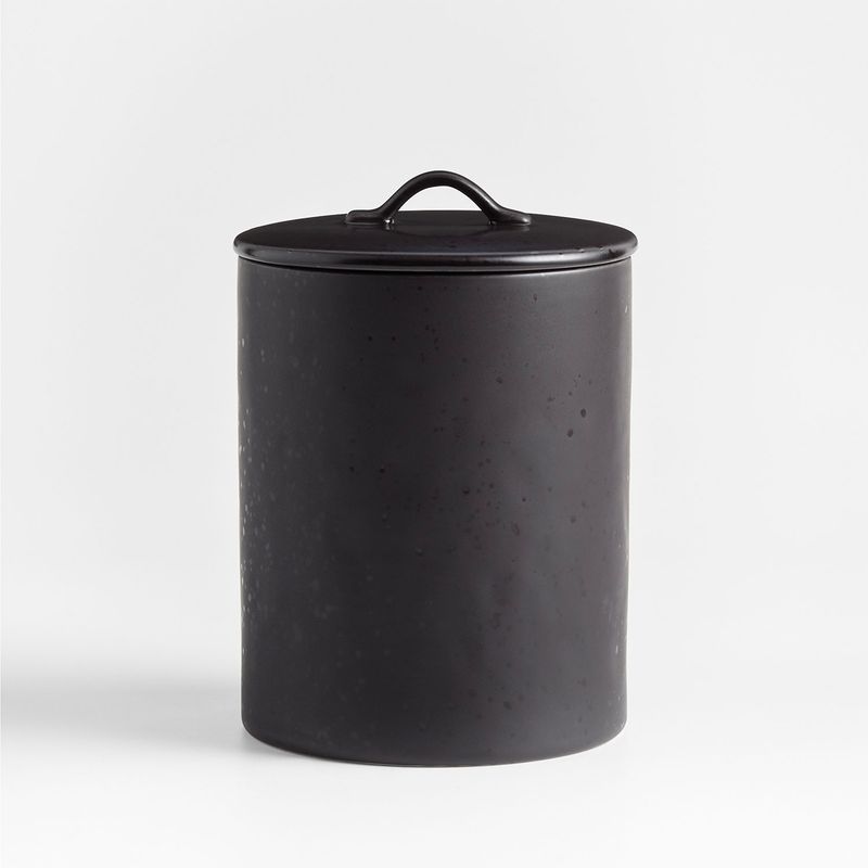 CRATE & BARREL - Contenedor Marin Negro Mate Crate & Barrel