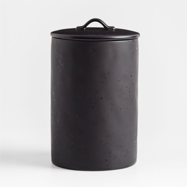 CRATE & BARREL - Contenedor Marin Negro Mate Xl Crate & Barrel