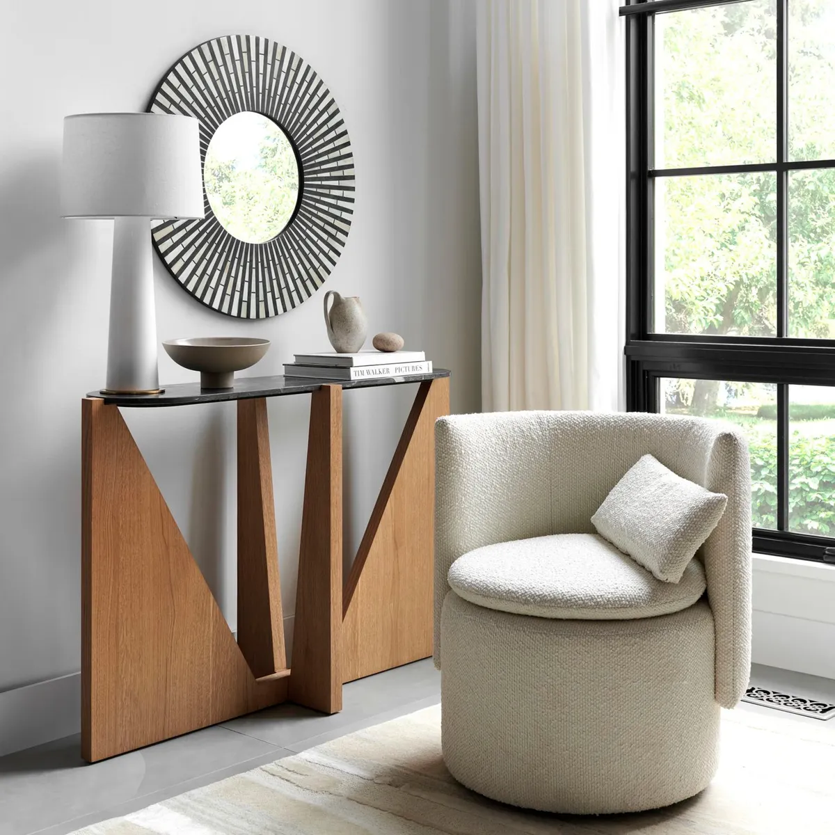 CRATE & BARREL - Espejo Cash Redondo 76 Cm Crate & Barrel