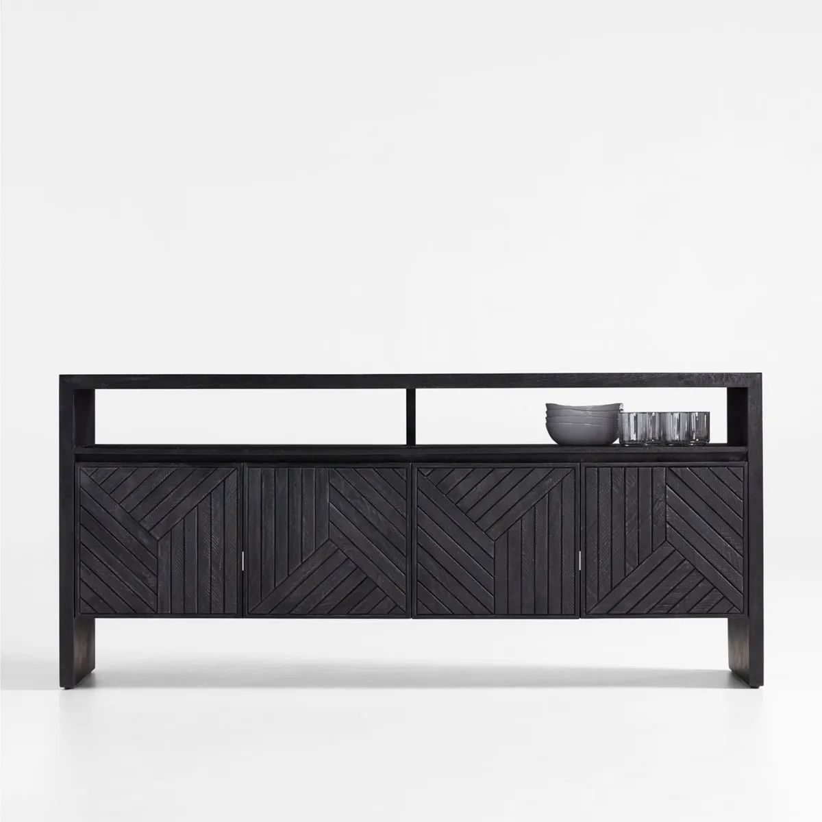 CRATE & BARREL - Gabinete Dunewood Charcoal Crate & Barrel
