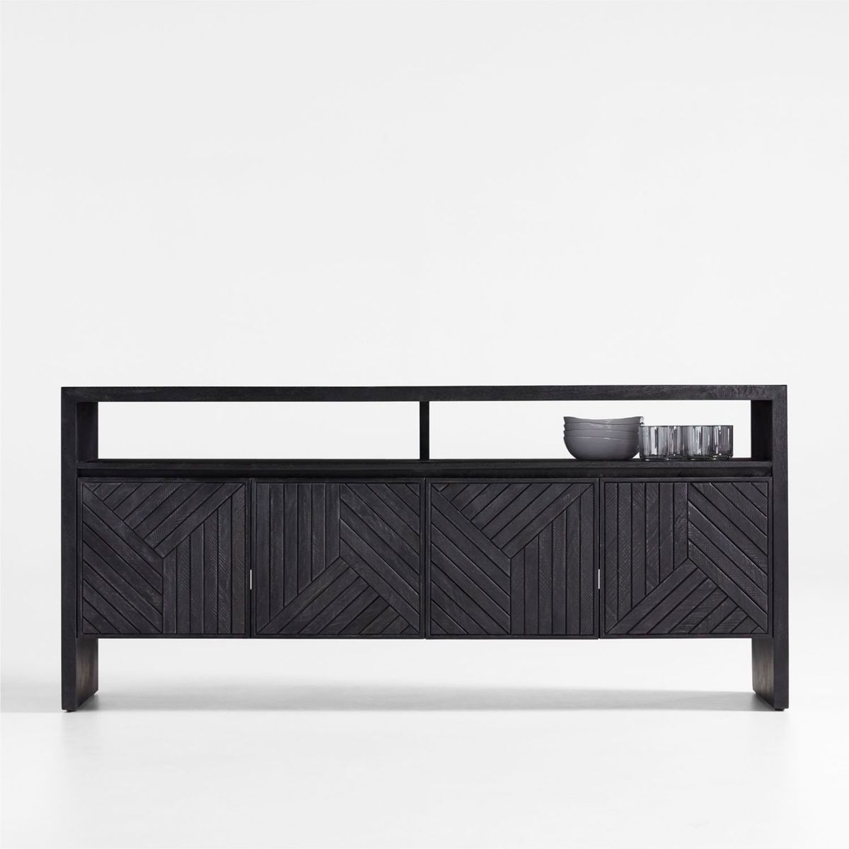 CRATE & BARREL - Gabinete Dunewood Charcoal Crate & Barrel