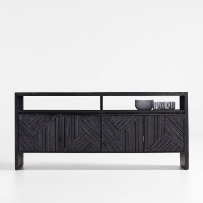 CRATE & BARREL - Gabinete Dunewood Charcoal Crate & Barrel