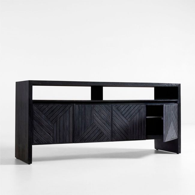 CRATE & BARREL - Gabinete Dunewood Charcoal Crate & Barrel