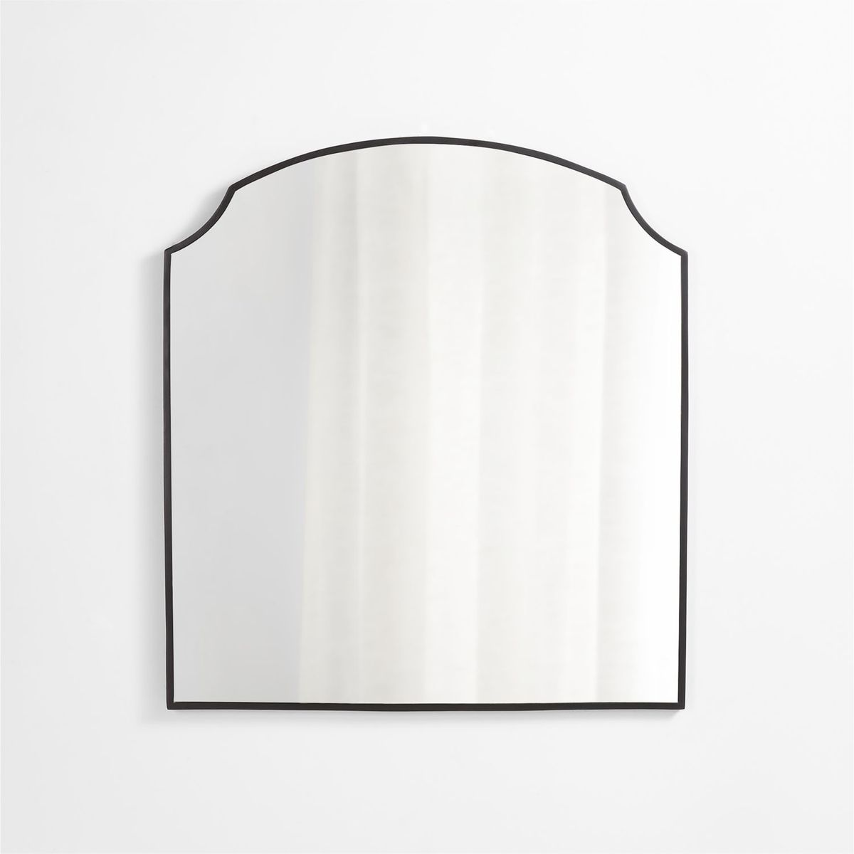 CRATE & BARREL - Espejo Emmy Con Marco Metálico Negro 102x92 Cm Crate & Barrel