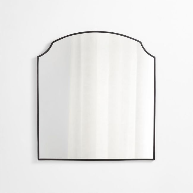CRATE & BARREL - Espejo Emmy Con Marco Metálico Negro 102x92 Cm Crate & Barrel