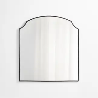 CRATE & BARREL - Espejo Emmy Con Marco Metálico Negro 102x92 Cm