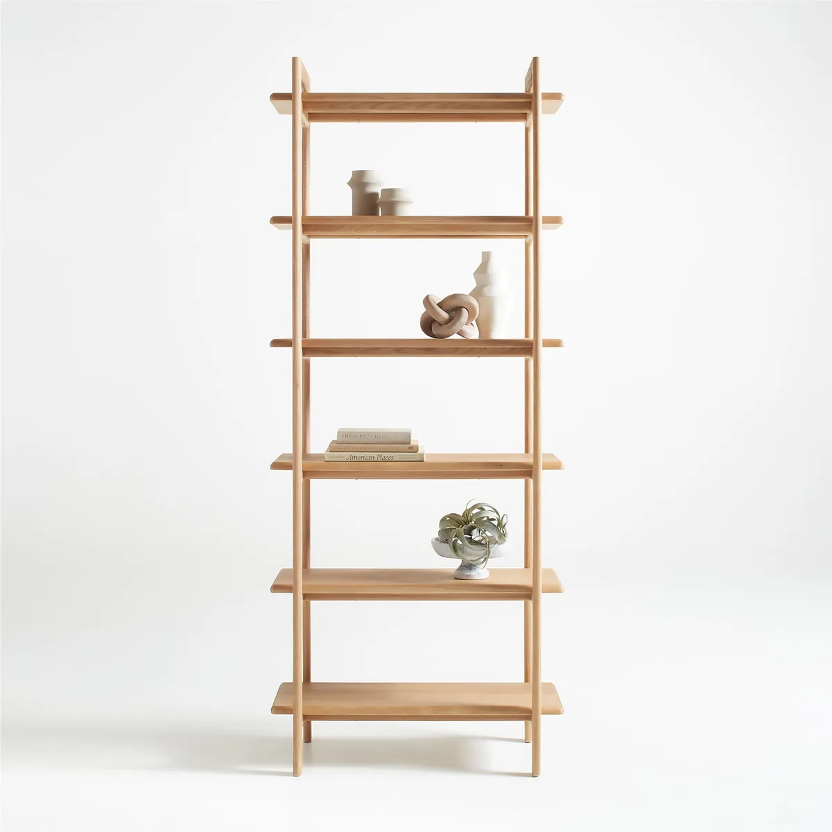 CRATE & BARREL - Librero Elias Madera Olmo Natural Crate & Barrel