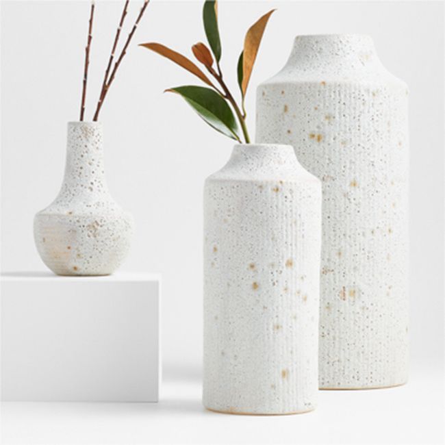 CRATE & BARREL - Florero Ema Ceramica Crate&Barrel