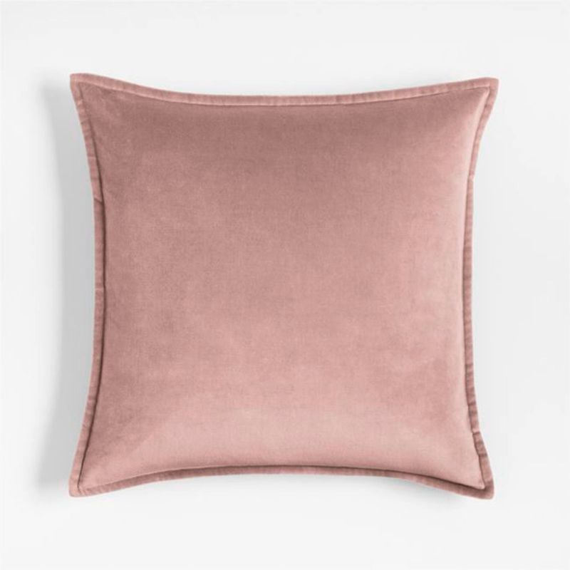 CRATE & BARREL - Funda Cojin Velvet Malva Crate & Barrel
