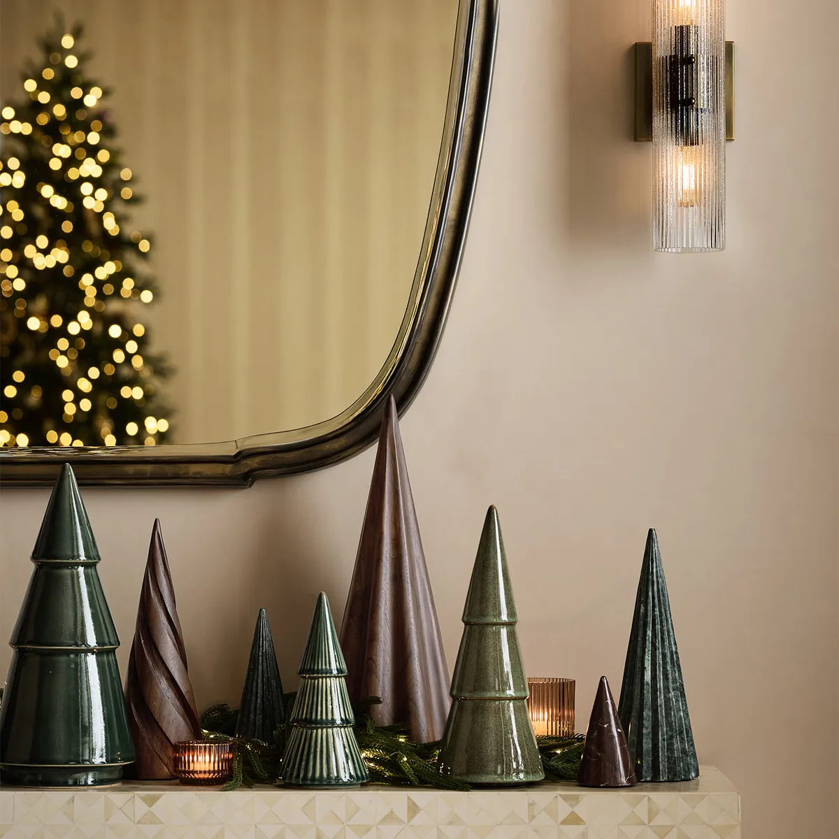 CRATE & BARREL - Árbol Navideño Ceramica 23 Cm Crate & Barrel