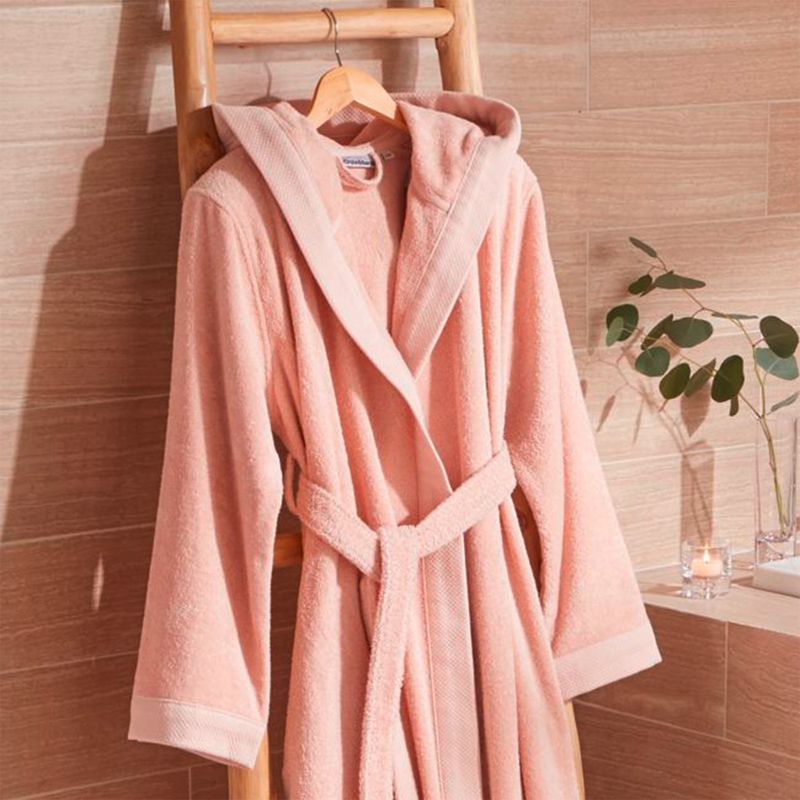 CRATE & BARREL - Bata de Baño Rosa S/M Crate & Barrel