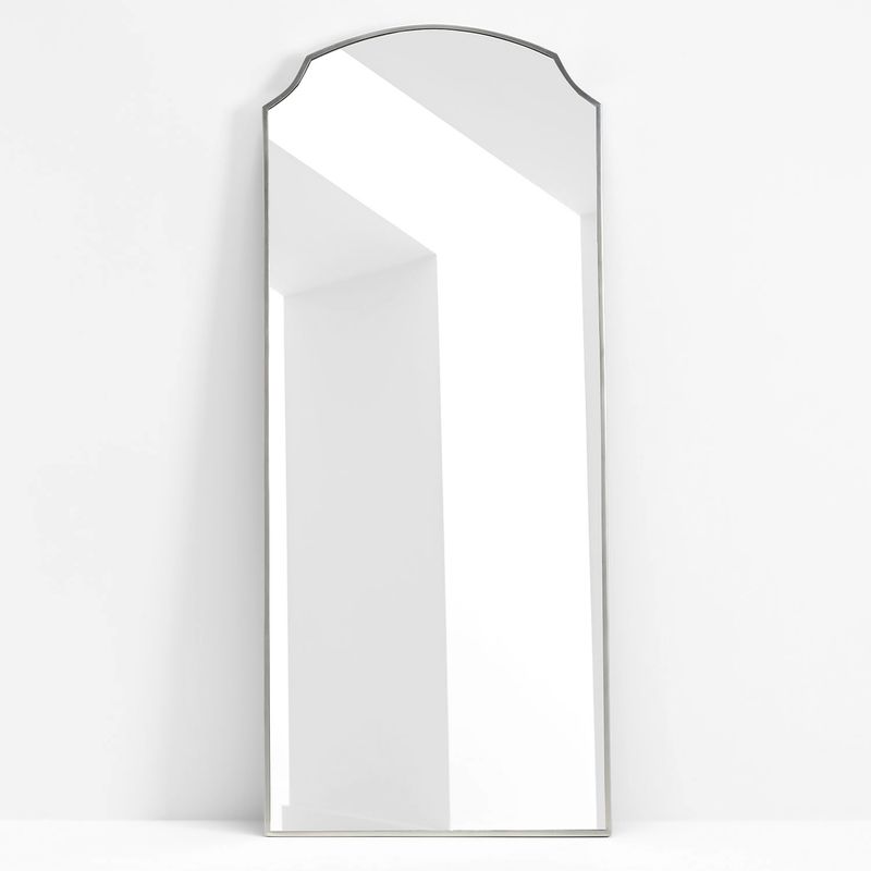CRATE & BARREL - Espejo Emmy Con Marco Plateado 194x81 Cm Crate & Barrel