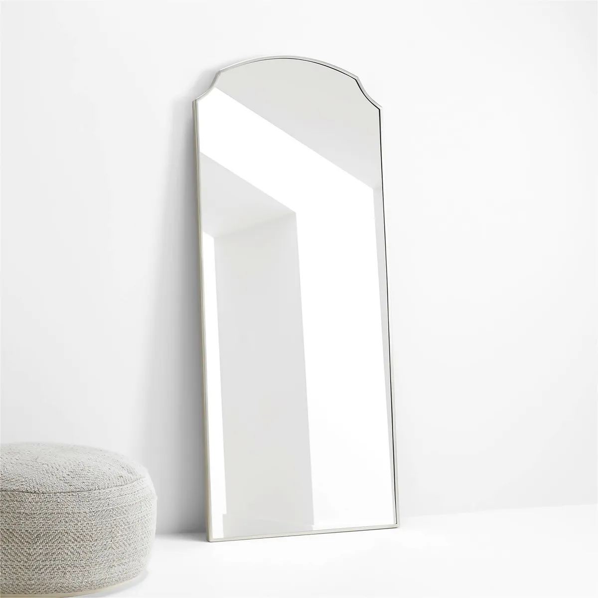 CRATE & BARREL - Espejo Emmy Con Marco Plateado 194x81 Cm Crate & Barrel