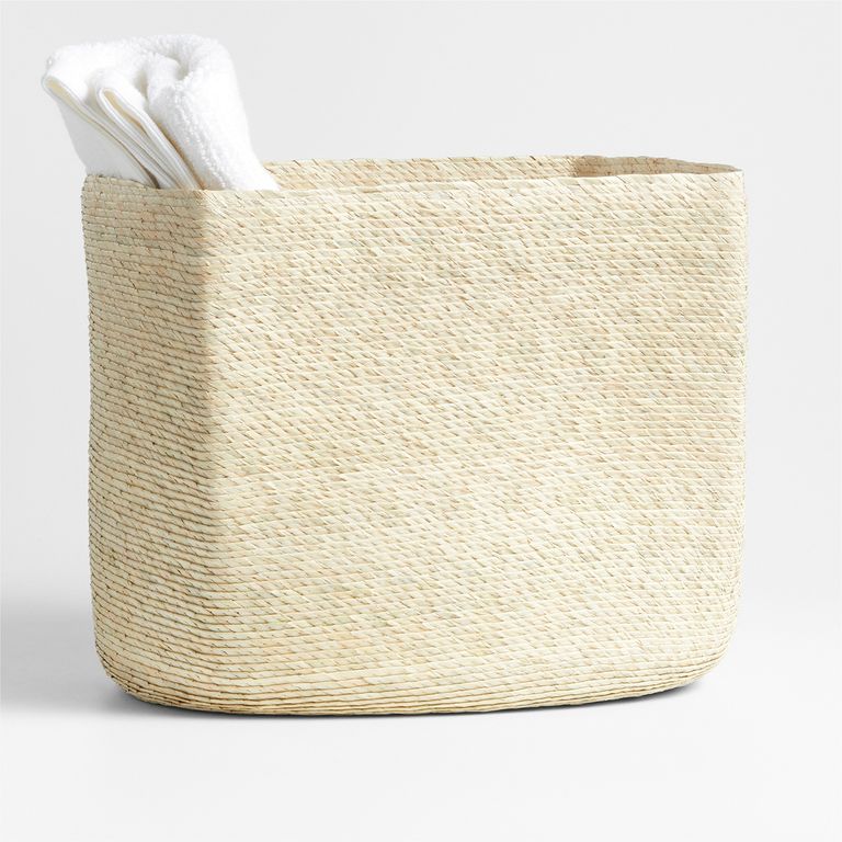CRATE & BARREL Canasto Palmera Tejido