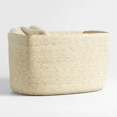 CRATE & BARREL - Canasto Tejido Mediano Palmera