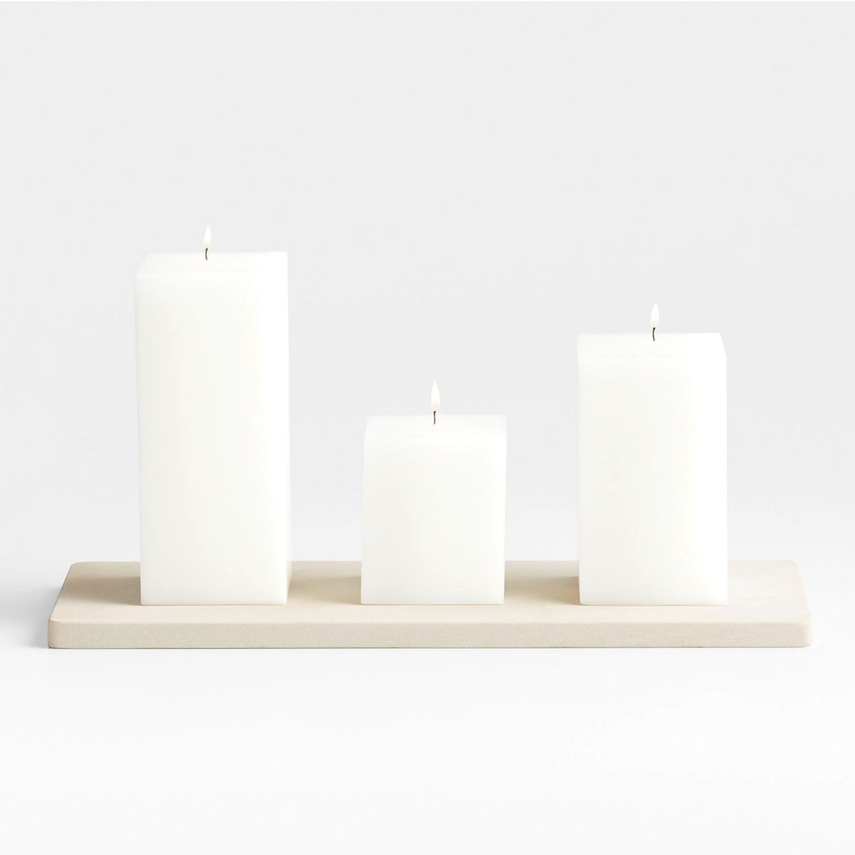 CRATE & BARREL - Bandeja Vela Carter Piedra Arsenica Crate & Barrel