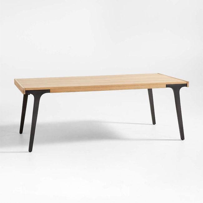 CRATE & BARREL - Mesa De Comedor Lakin Extensible Roble 8-10 Puestos Crate & Barrel